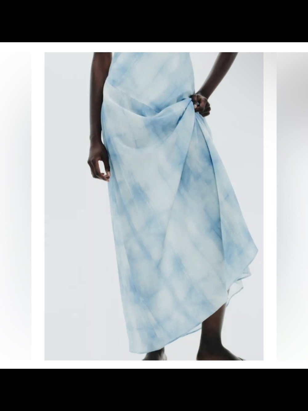 Zara Pale Blue Halter Maxi Dress - Picture 5 of 8